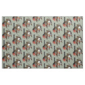 Japanse samurai horseman stof (Fat Quarter)