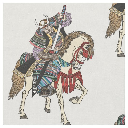 Japanse samurai horseman stof (Close Up)