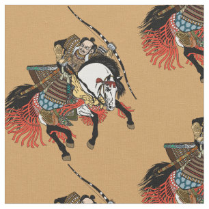 Japanse samurai horseman stof