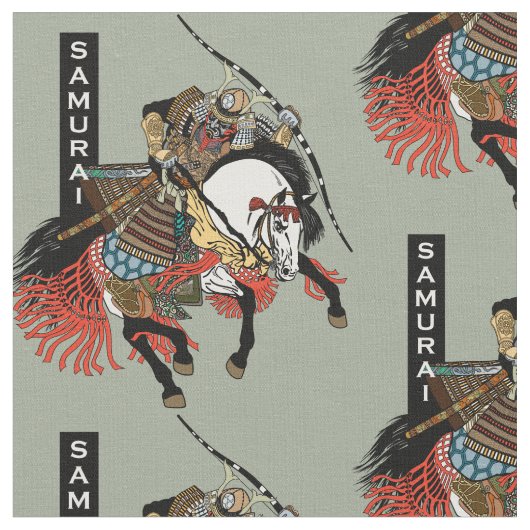 Japanse samurai horseman stof (Close Up)
