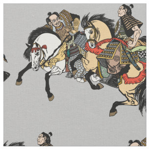 Japanse samurai horseman stof