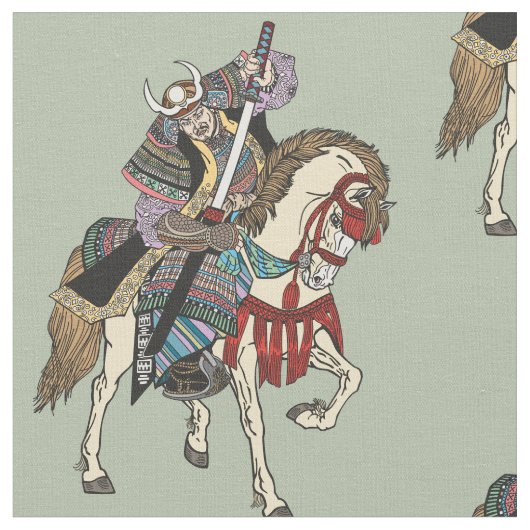 Japanse samurai horseman stof (Close Up)