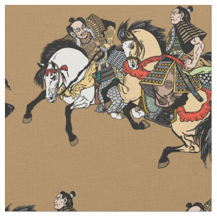 Japanse samurai horseman stof