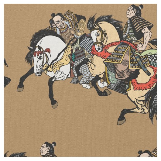 Japanse samurai horseman stof (Close Up)