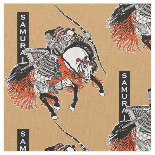 Japanse samurai horseman stof (Close Up)