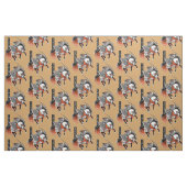 Japanse samurai horseman stof (Fat Quarter)
