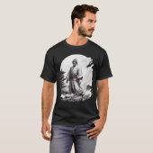 Japanse Samurai Illustratie T-shirt (Voorkant volledig)