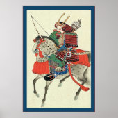 Japanse Samurai ~  Japanse druk Poster (Voorkant)