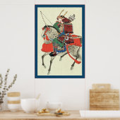 Japanse Samurai ~  Japanse druk Poster (Keuken)