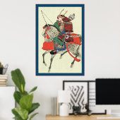 Japanse Samurai ~  Japanse druk Poster (Thuiskantoor)