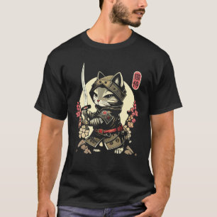Japanse Samurai Kat Tattoo, Ninja Kat T-shirt