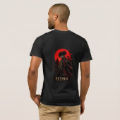 Japanse Samurai KETSUI Warrior Grafische T-Shirt (Achterkant volledig)