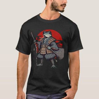 Japanse Samurai Kikker Krijger Ninja Vintage Voor T-shirt
