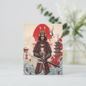 Japanse Samurai Krijger Briefkaart (Staand voorkant)