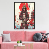 Japanse Samurai Krijger  Canvas Afdruk (Insitu (Woonkamer))