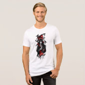 Japanse Samurai Krijger Grafische T-Shirt (Voorkant volledig)