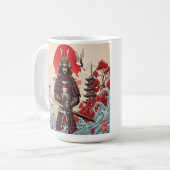 Japanse Samurai Krijger Koffiemok (Voorkant links)