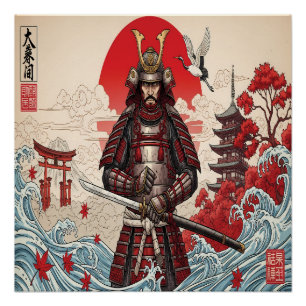Japanse Samurai Krijger Perfect Poster