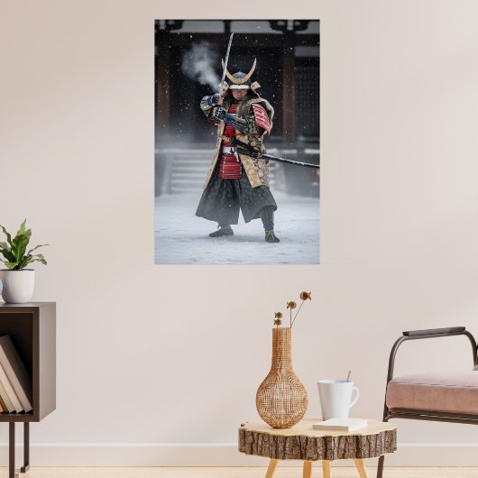 Japanse Samurai Krijger Poster (Woonkamer 3)