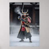 Japanse Samurai Krijger Poster (Voorkant)