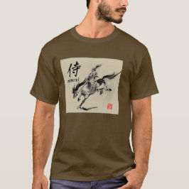 Japanse samurai-paardenpaardruid t-shirt