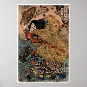 Japanse Samurai Print Japan Schilderkunst Utagawa