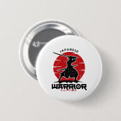 Japanse Samurai Silhouet kussen Ronde Button 5,7 Cm (Voorkant /achterkant)