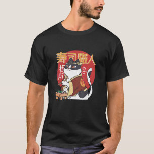 Japanse Samurai Sushi Chef Kat T-shirt