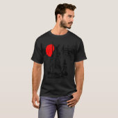 Japanse Samurai Sword Warrior Minimale Abstracte A T-shirt (Voorkant volledig)