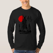 Japanse Samurai Sword Warrior Minimale Abstracte T-shirt (Voorkant)