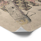 Japanse Samurai Ukiyo-e Scroll Print (Hoek)