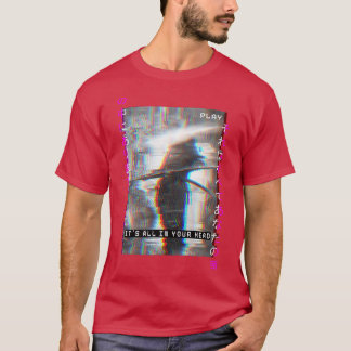 Japanse Samurai Vaprowave Glitch Warrior T-shirt