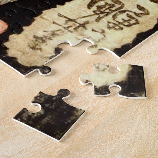 Japanse Samurai vecht tegen de witte aap Jigsa Legpuzzel (Zijkant)