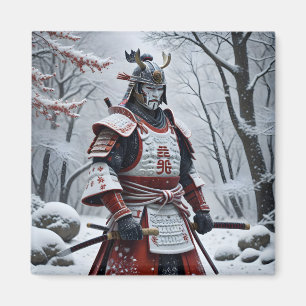 Japanse Samurai vierkante magneet