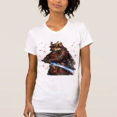 Japanse Samurai Vos Kitsune Krijger T-Shirt (Voorkant)