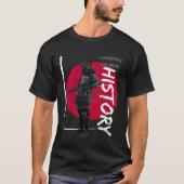  japanse samurai warrige zon t-shirt (Voorkant)
