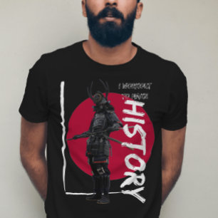  japanse samurai warrige zon t-shirt