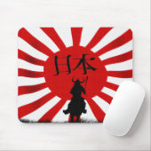 Japanse Samurai Warrior Flag Art Muismat (Met muis)