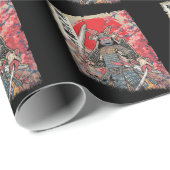 Japanse Samurai Warrior Japan Dead Szwaardvechter Cadeaupapier (Rol Hoek)