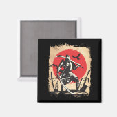 Japanse Samurai Warrior Japan Szwaardmannen Hero Magneet (Voorkant / Achterkant)