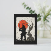 Japanse Samurai Warrior Japanse zwaardvechter Briefkaart (Staand voorkant)