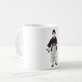 Japanse Samurai Warrior met Katana Sword Koffiemok (Voorkant links)