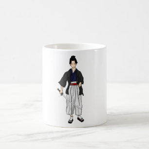 Japanse Samurai Warrior met Katana Sword Koffiemok