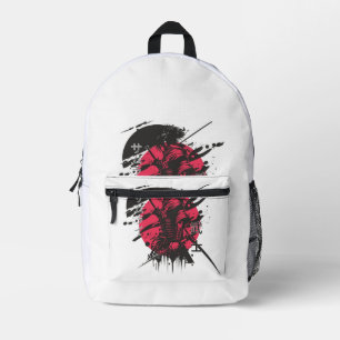 Japanse Samurai Warrior Rugzak – Rood Zwart Anim