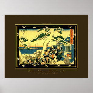 Japanse Samurai werkte de Reproduction bij Poster