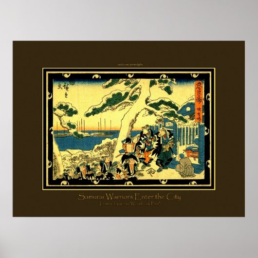 Japanse Samurai werkte de Reproduction bij Poster (Voorkant)