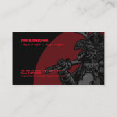 Japanse samuraikrijger visitekaartje (Achterkant)