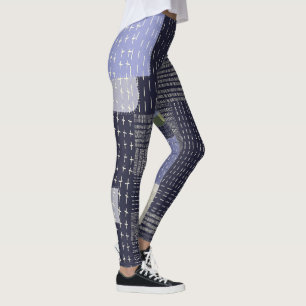 Japanse sashiko-steken die op patroon lijken leggings
