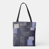 Japanse sashiko-steken die op patroon lijken tote bag (Achterkant)