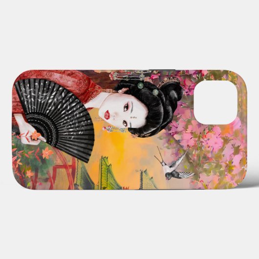 Japanse scène met een vrouw Case-Mate iPhone case (Achterkant (horizontaal))